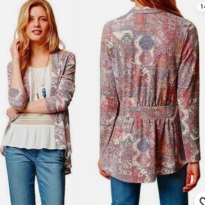 Anthropologie Gathered Back Cardigan